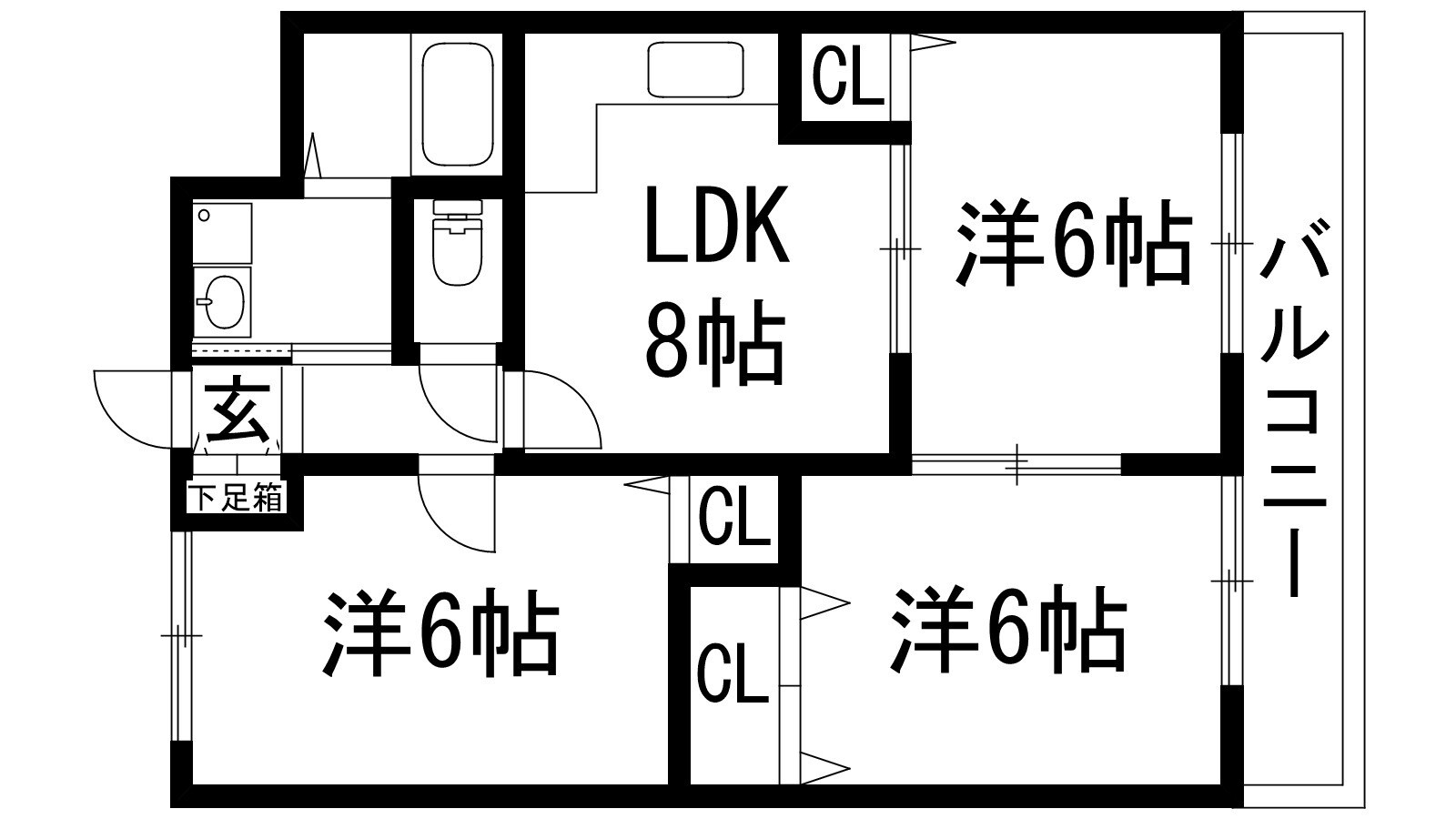 カームライフ中野の物件間取画像