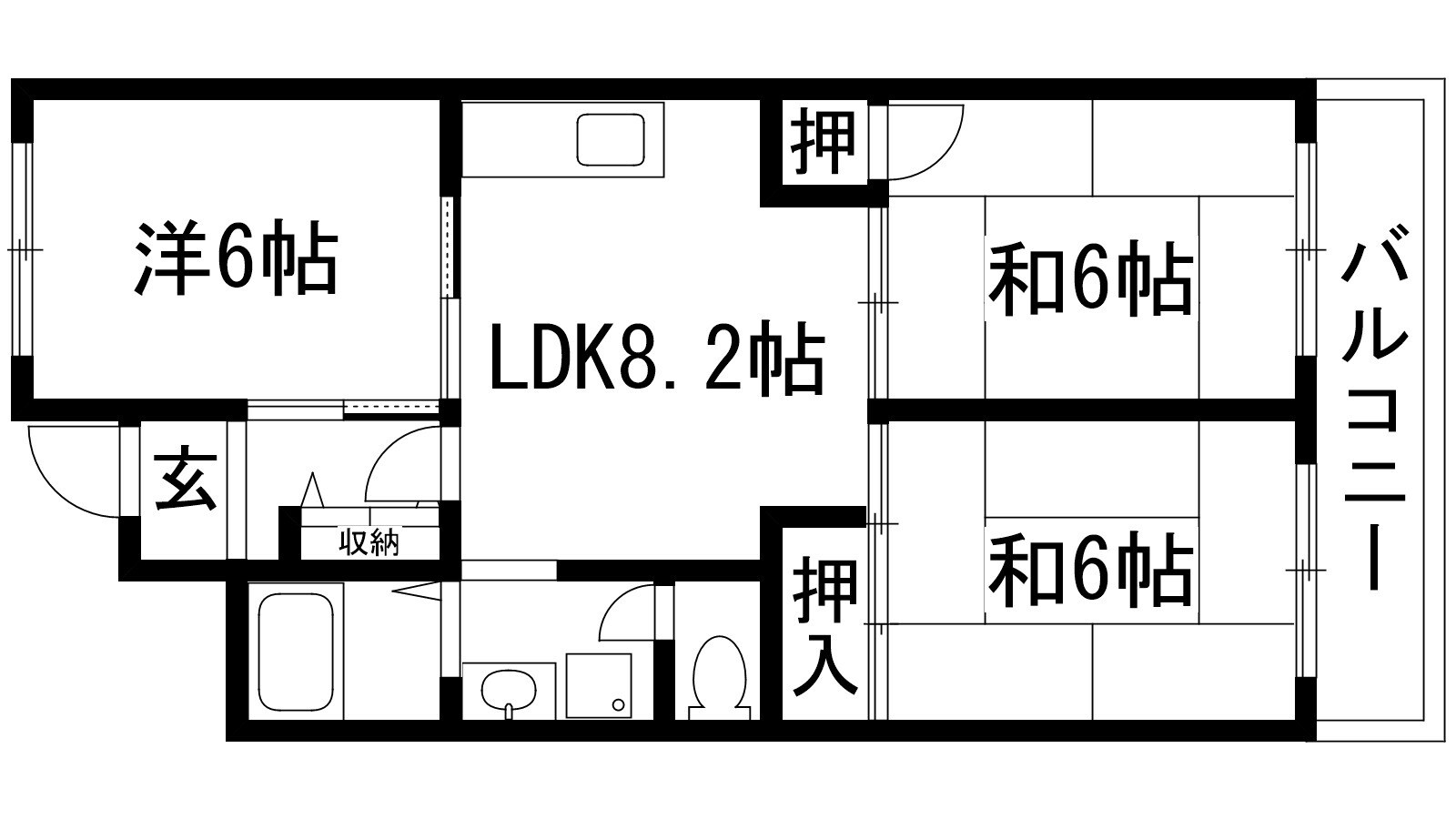 宝塚安倉9号棟の物件間取画像