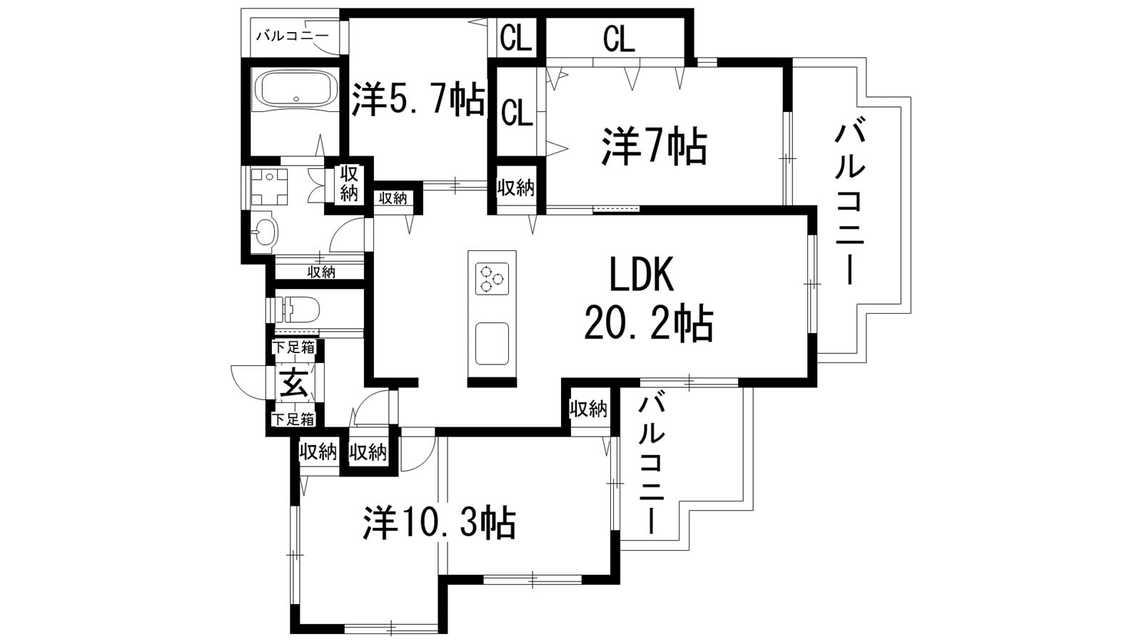 LOHAUS雲雀丘山手6邸の物件間取画像