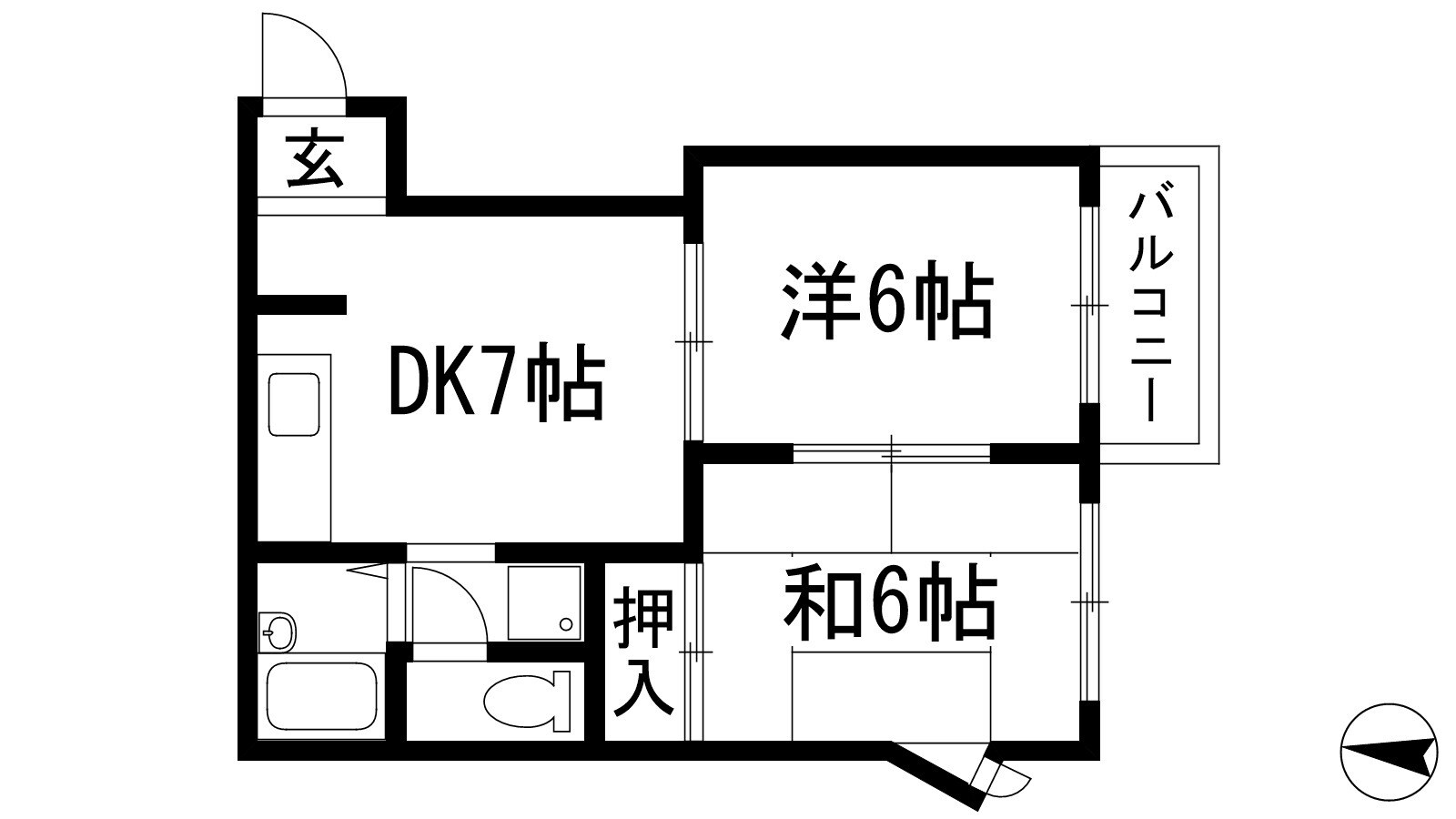売布ガ丘ビューハイツの物件間取画像