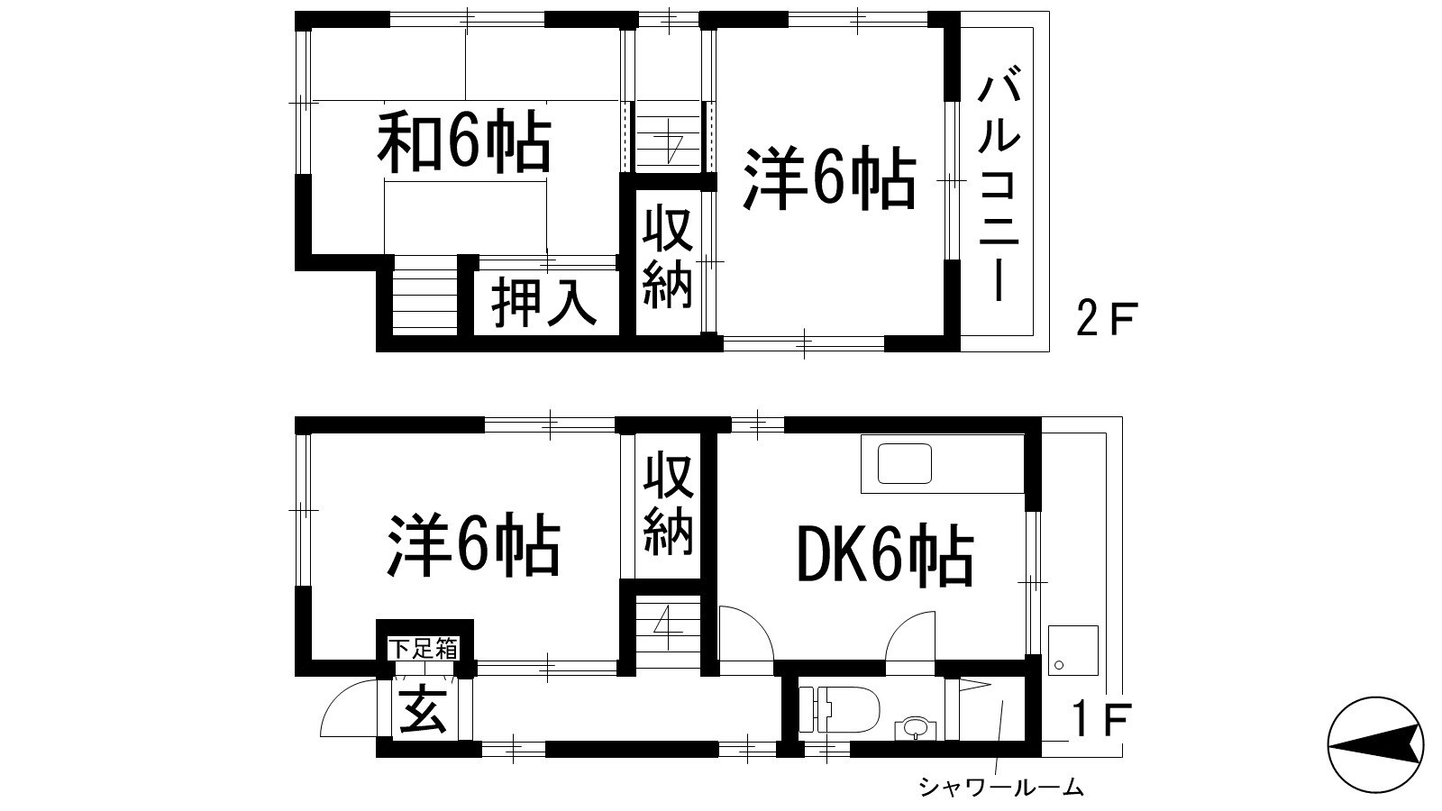 美園町貸家の物件間取画像