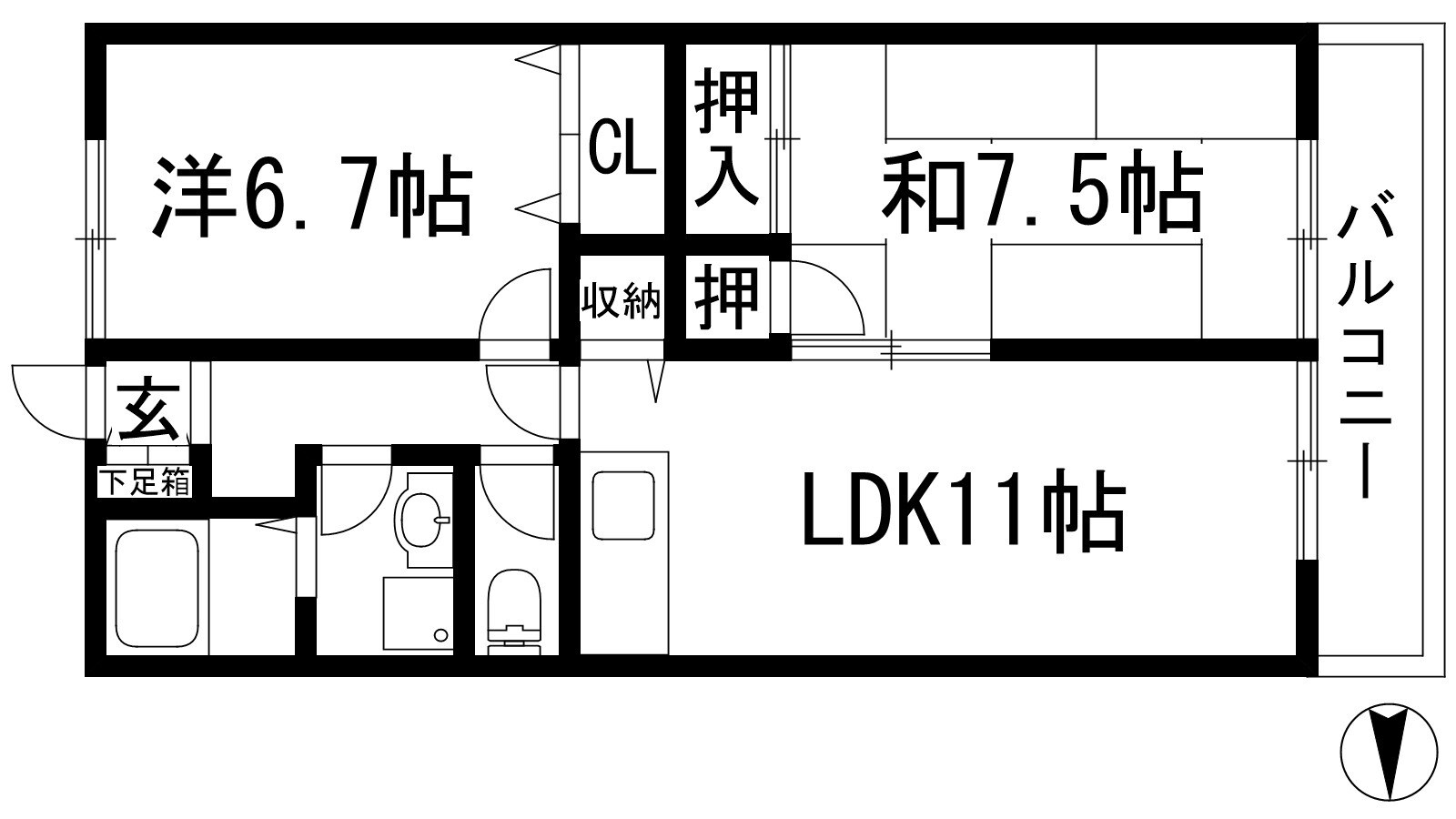 ドミール小林の物件間取画像