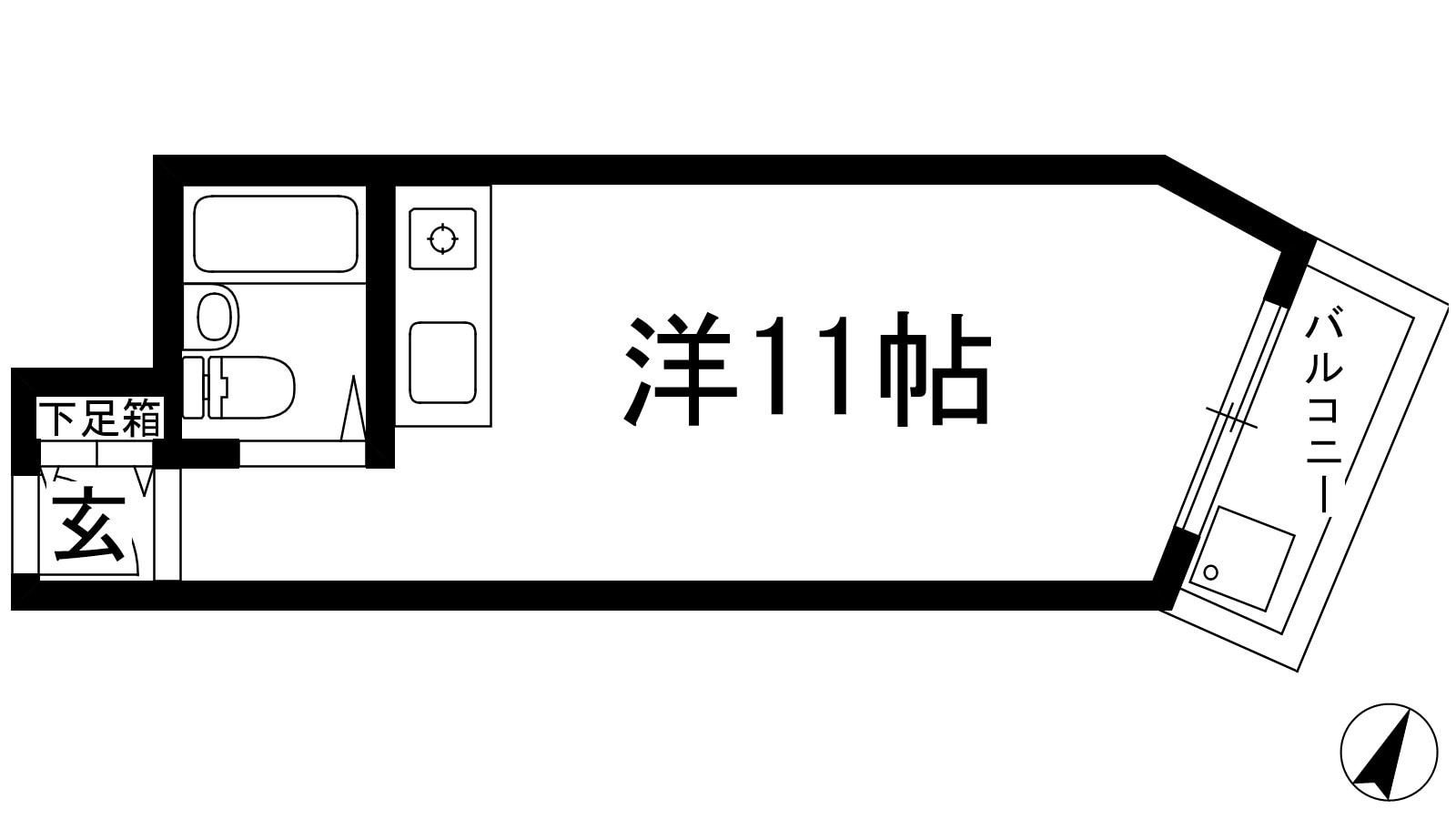 カーサ逆瀬川の物件間取画像