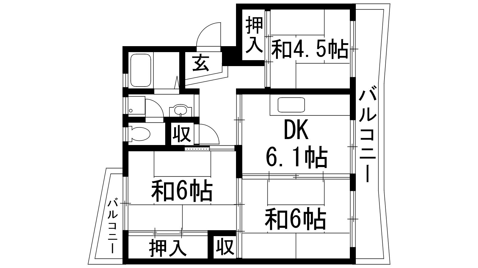 中山五月台20号棟の物件間取画像