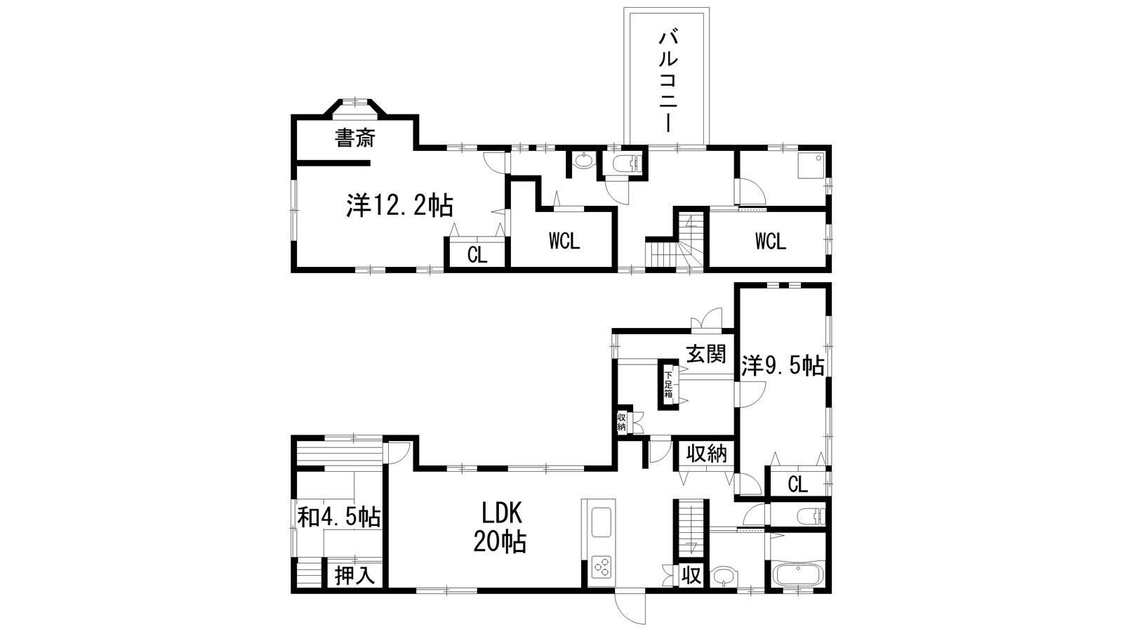 中筋5丁目貸家の物件間取画像