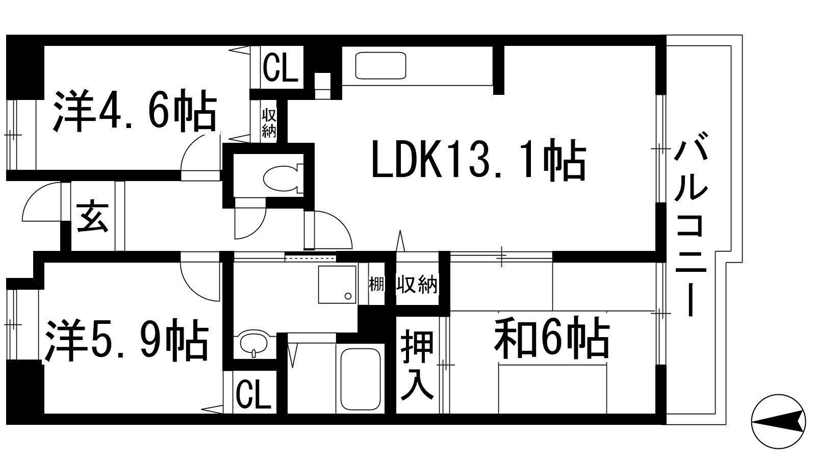 アルビス寺本16号棟の物件間取画像