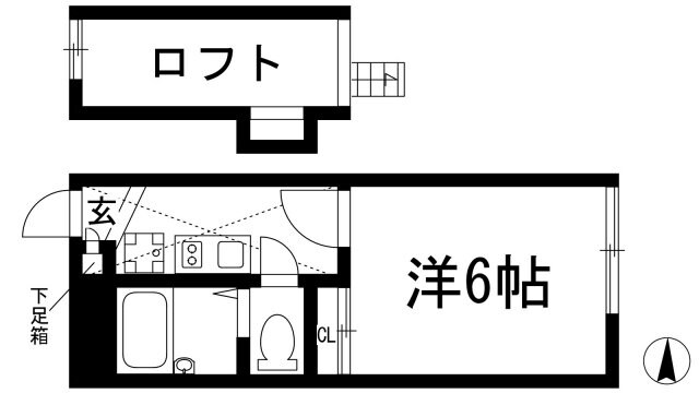 石橋蛍池マンションの物件間取画像