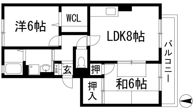 サンハイツツチタニの物件間取画像