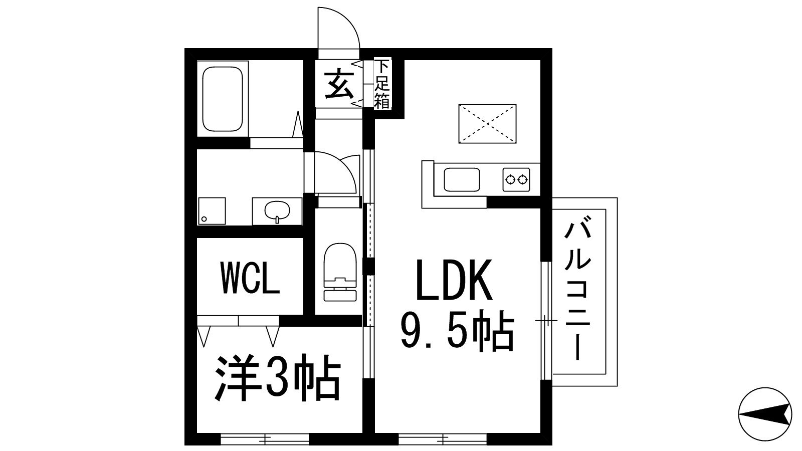 グリーンエイト小林の物件間取画像