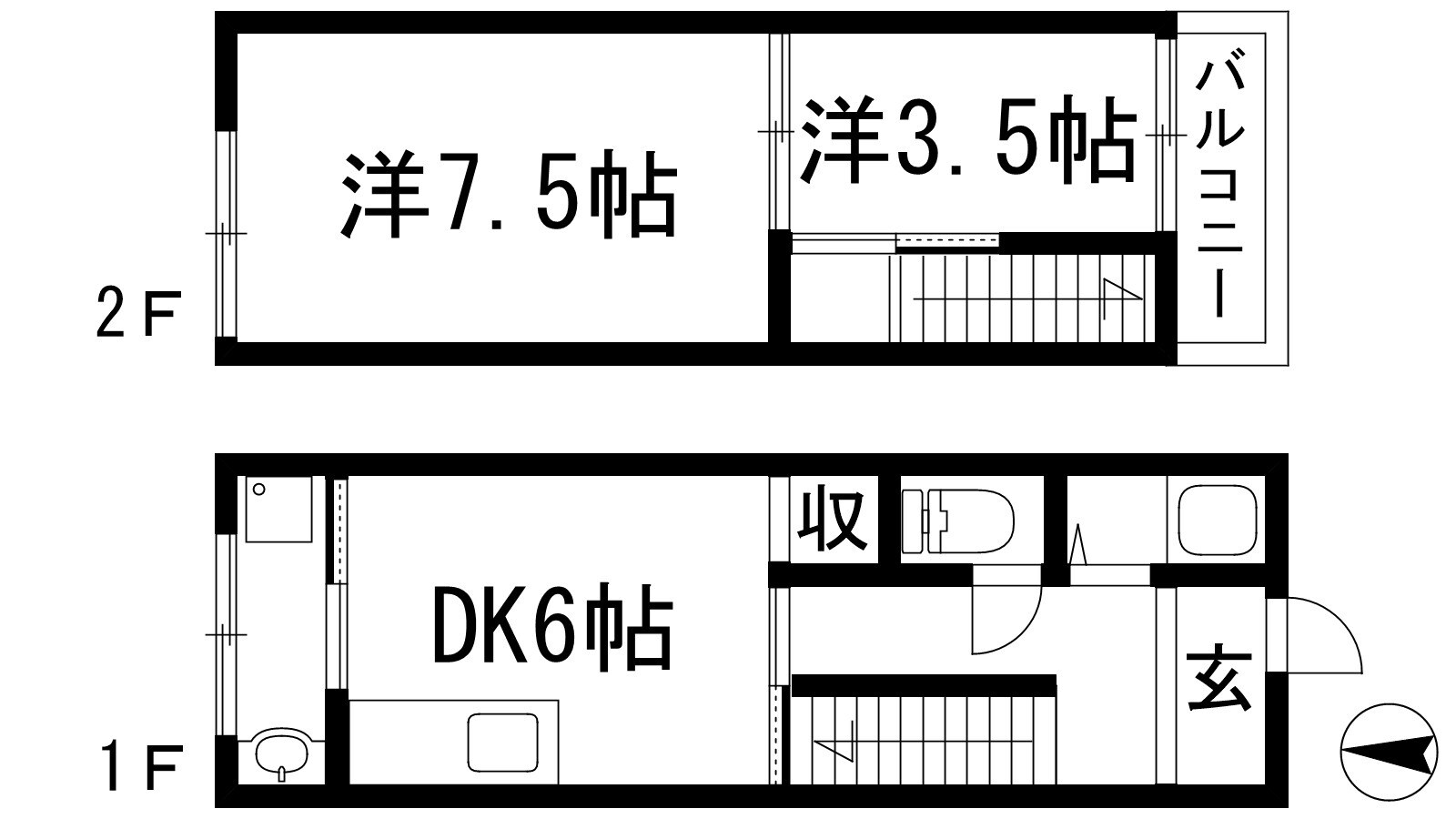 安倉西4丁目イタクラハウスの物件間取画像