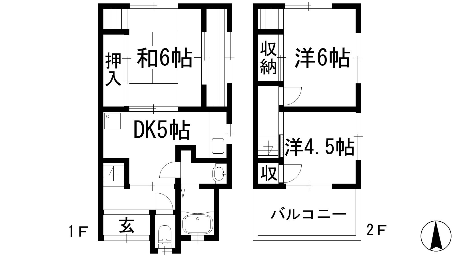 安堂寺町7丁目貸家の物件間取画像