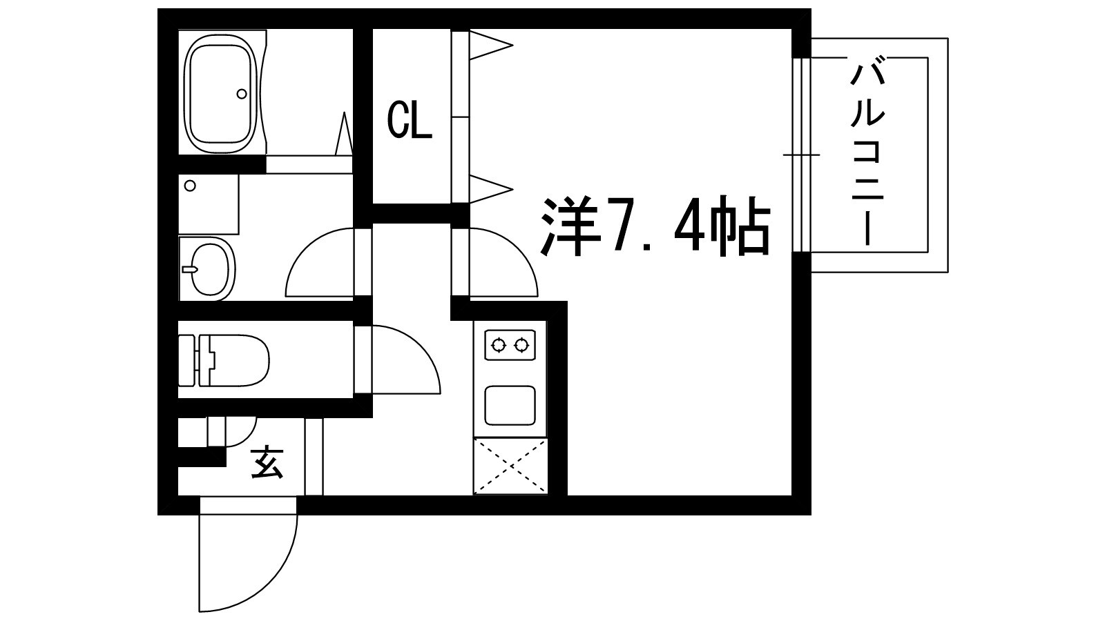 ファーストモダン石橋の物件間取画像
