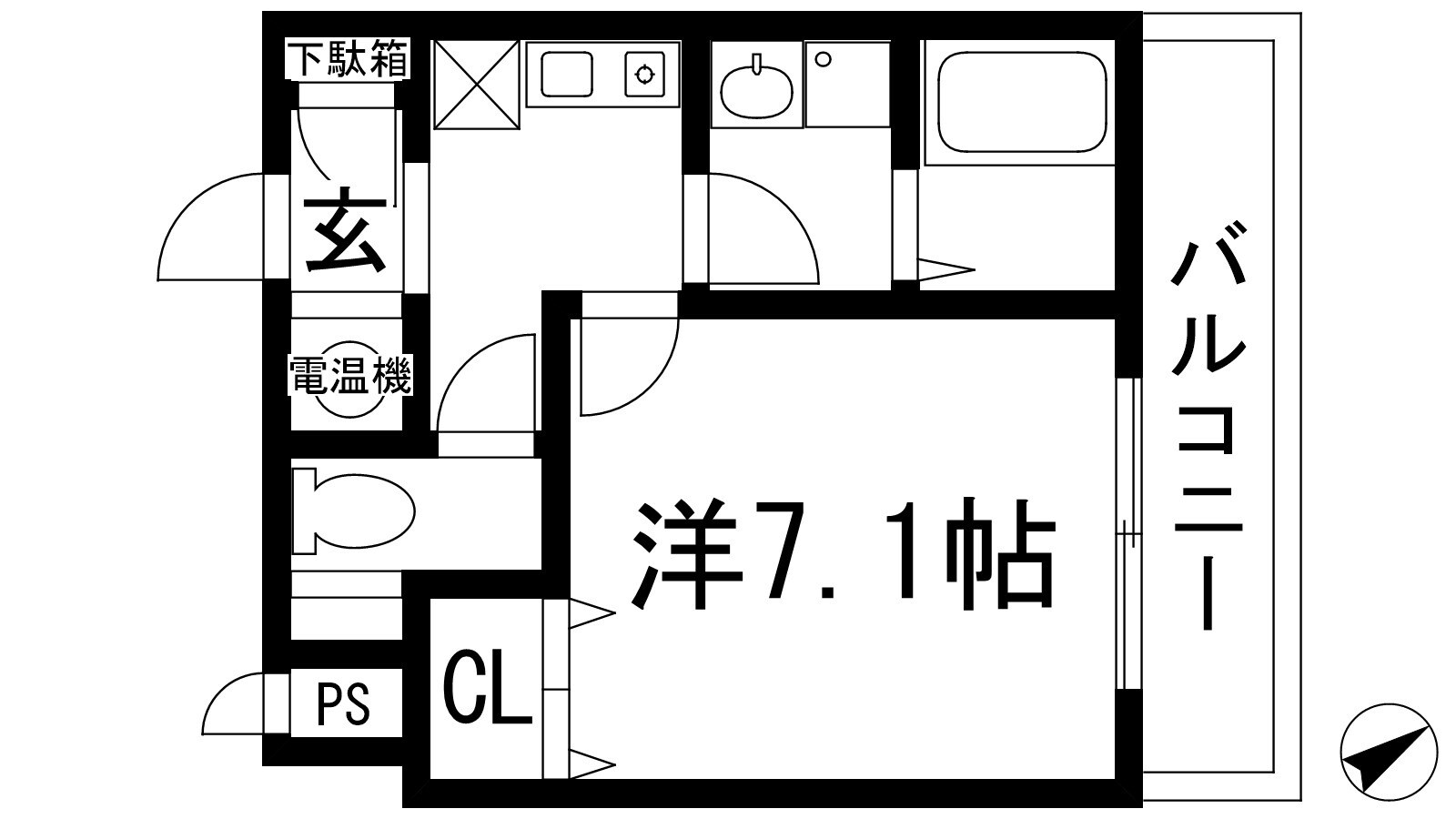 リーガルコート山本駅前の物件間取画像