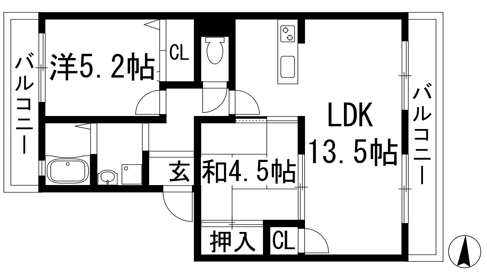 サンクレストの物件間取画像