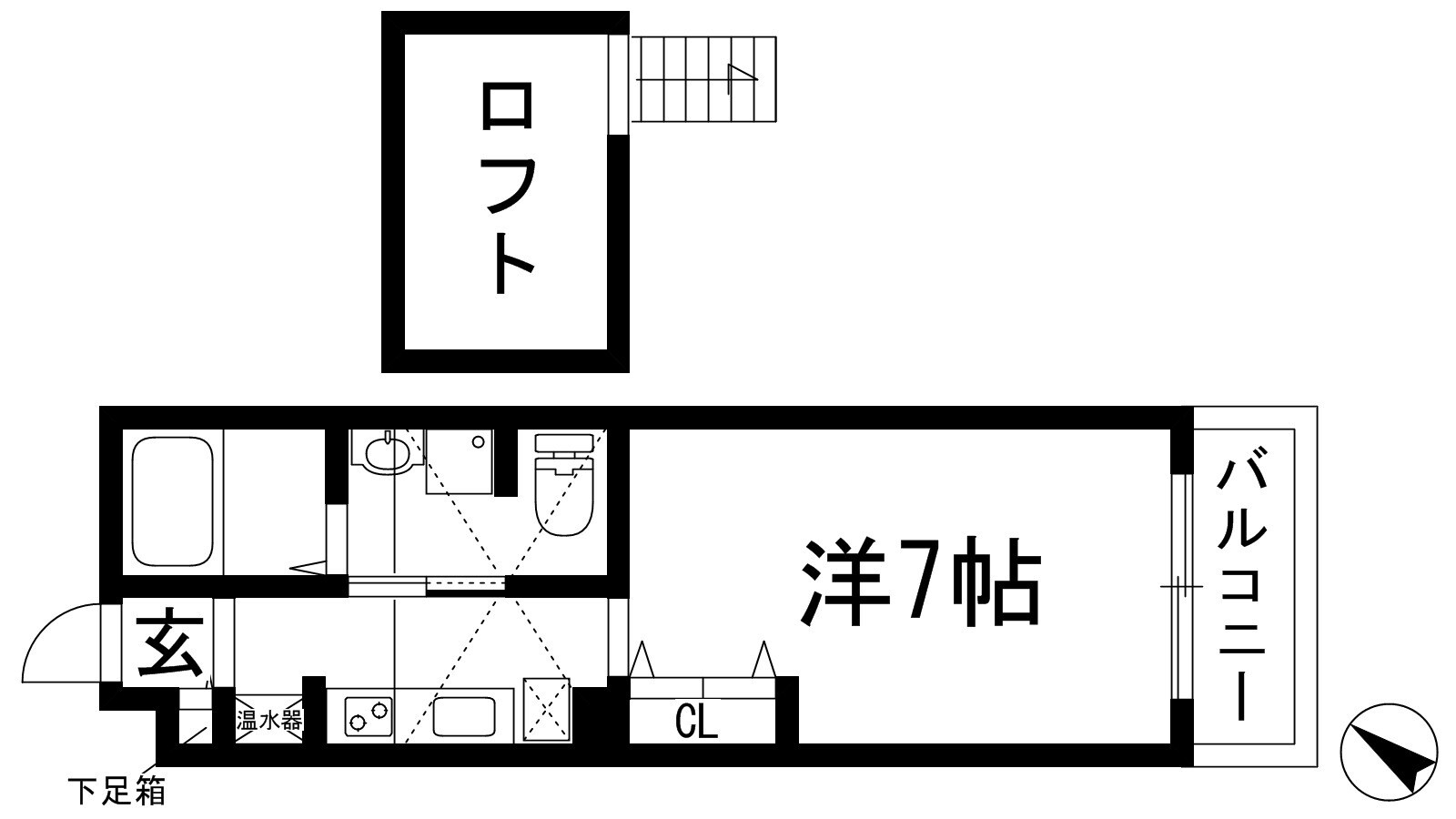 レオパレス清荒神LA1の物件間取画像