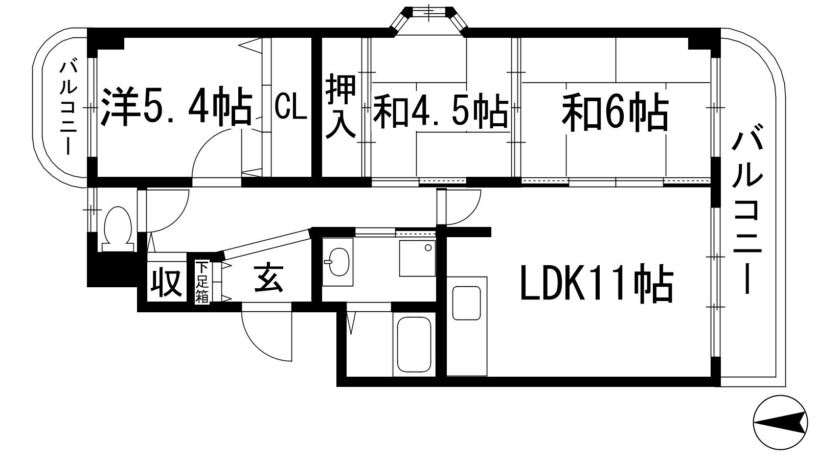 サンセリテ宝塚の物件間取画像