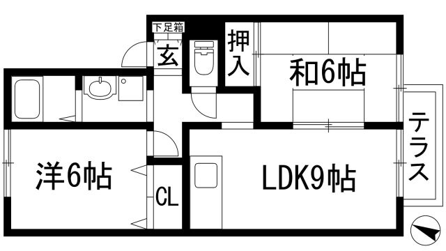 プランドール南花屋敷の物件間取画像