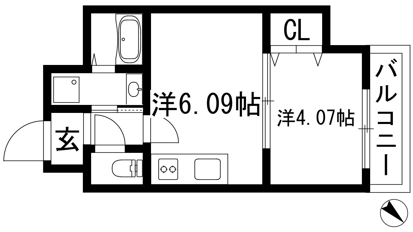 クローバー・クレア池田の物件間取画像