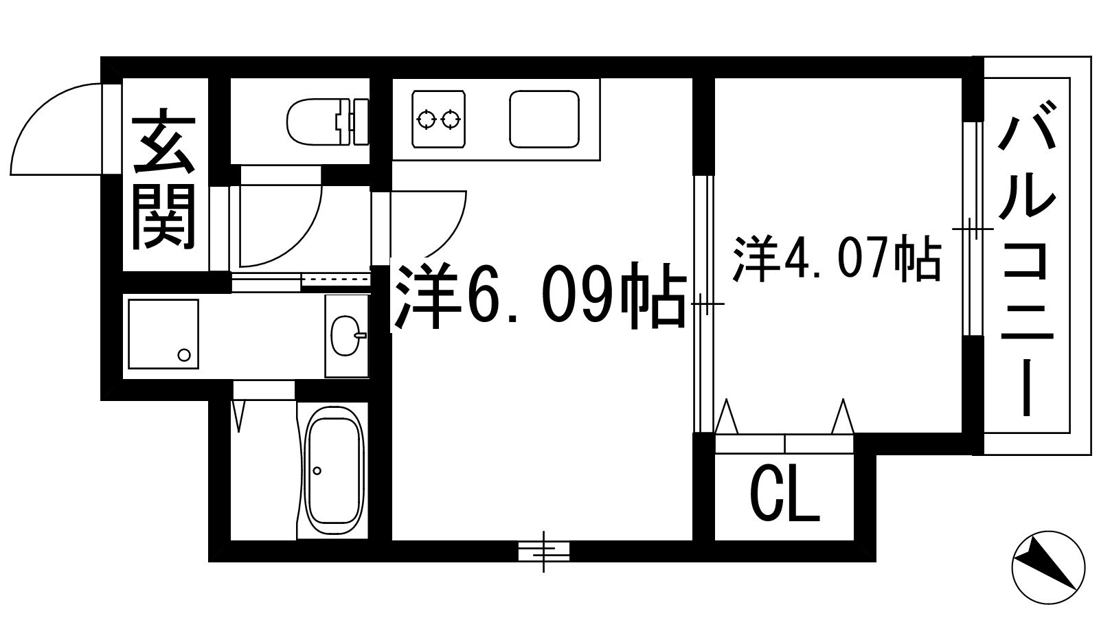 クローバー・クレア池田の物件間取画像