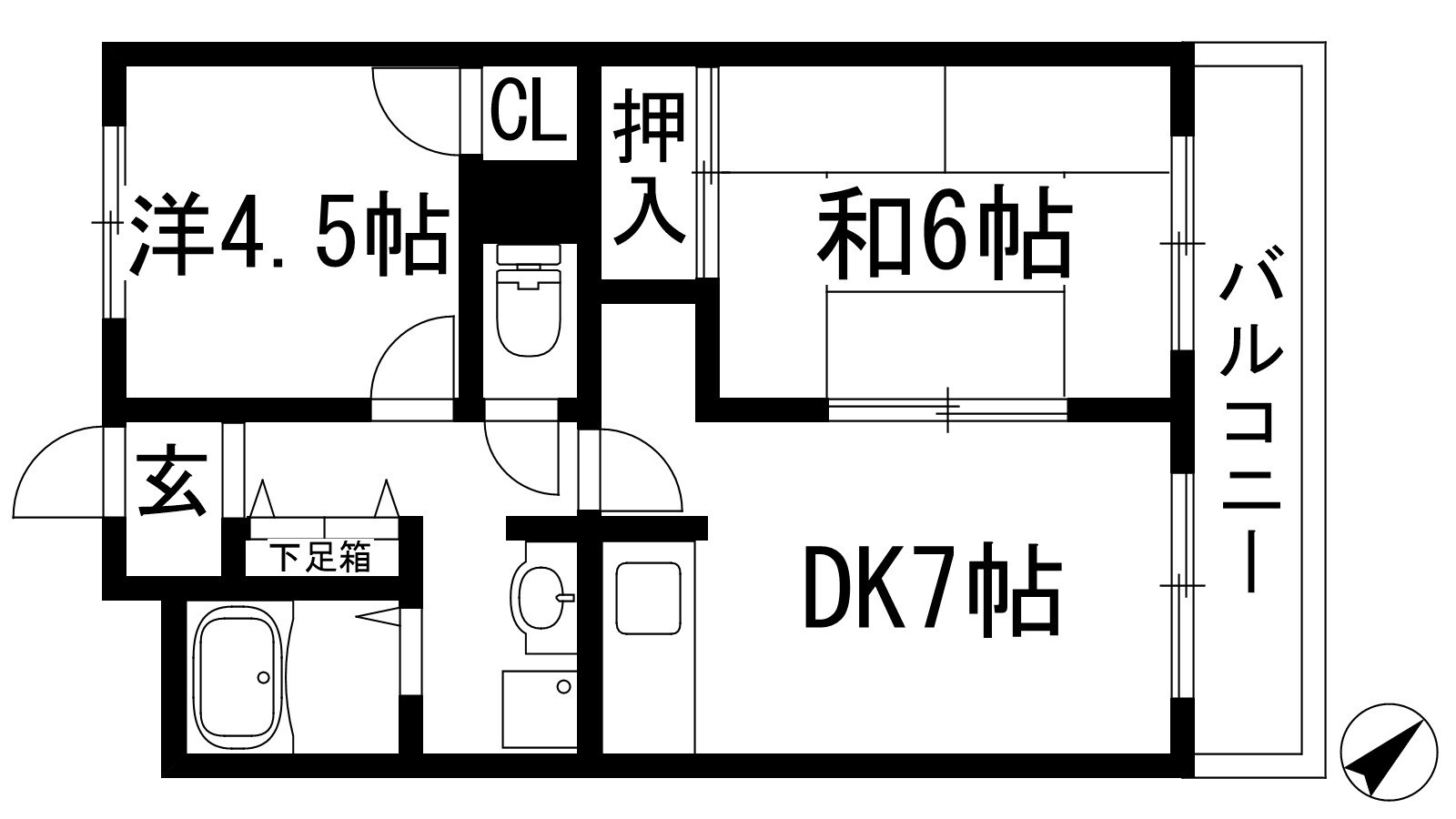 エスポワール野間3の物件間取画像