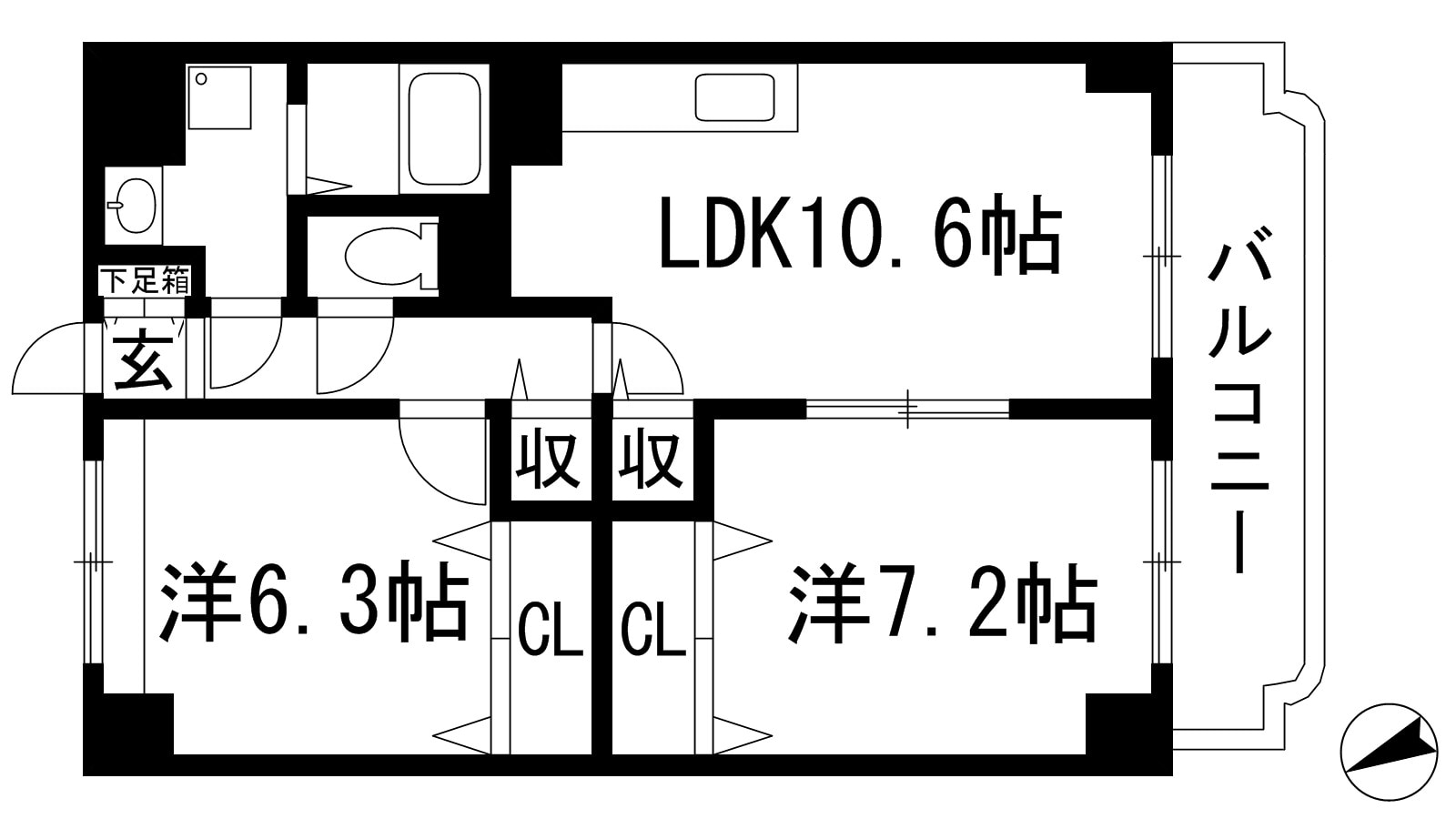 メゾンボヌールの物件間取画像