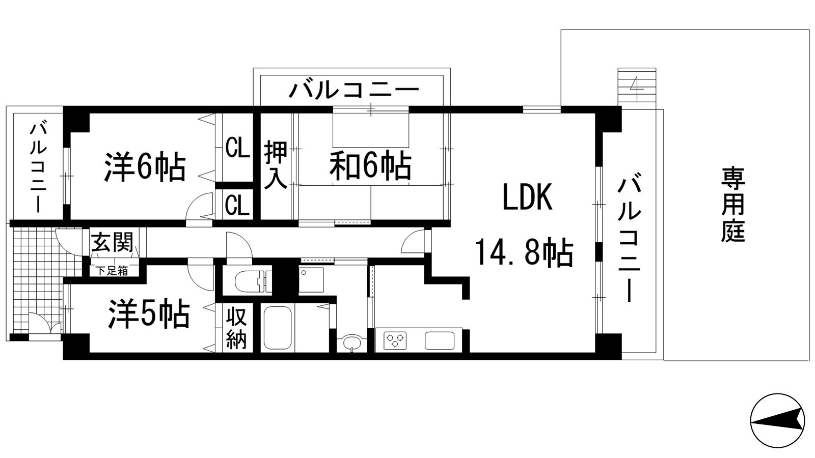 サーパス宝塚の物件間取画像