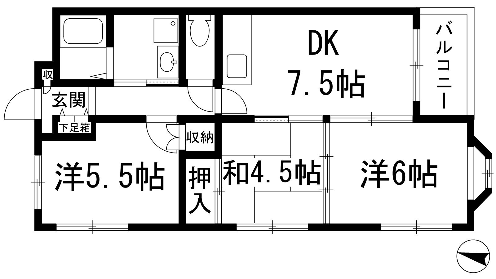 ボナール中西の物件間取画像