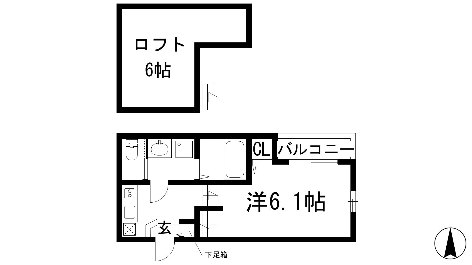 OASIS IKEDA A棟の物件間取画像