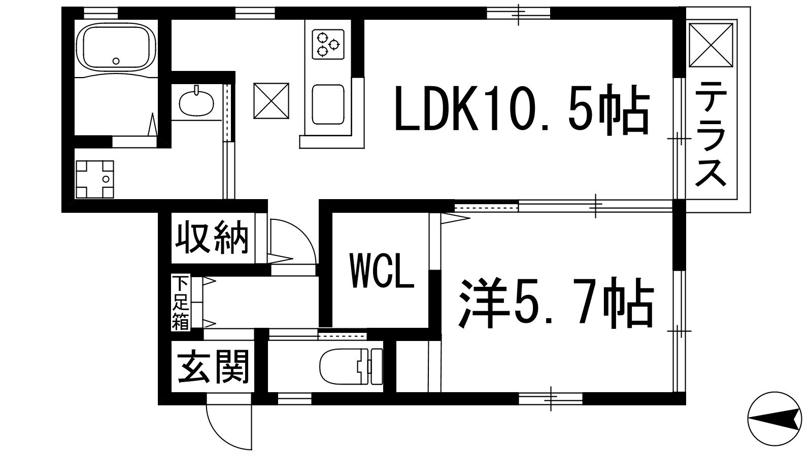 ヴィオラ逆瀬川の物件間取画像