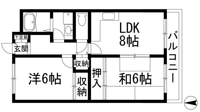 エコーハイツの物件間取画像