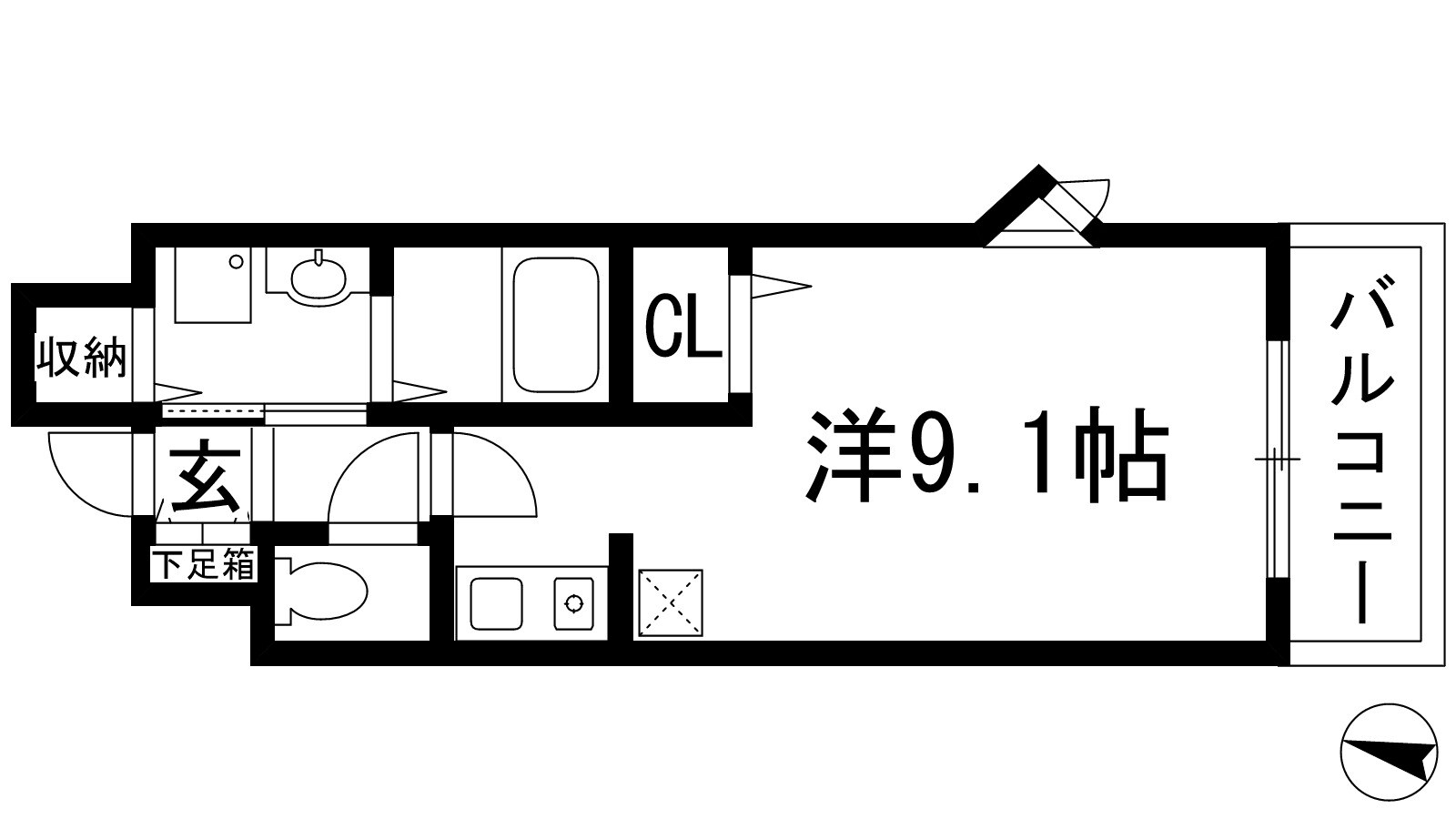 エクレール古結3の物件間取画像