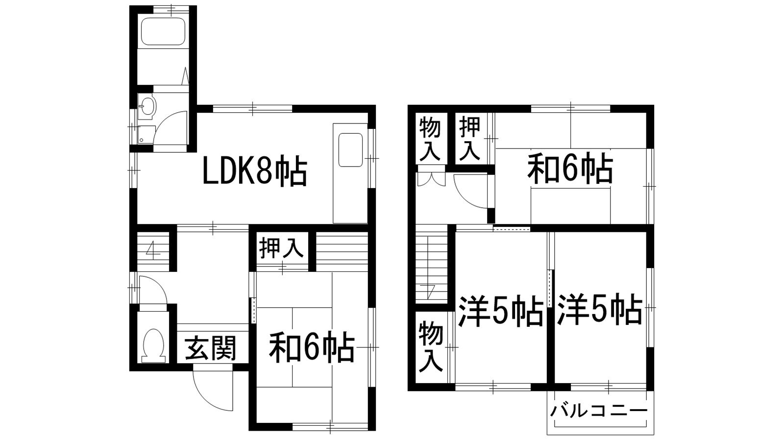 多田院2丁目貸家の物件間取画像