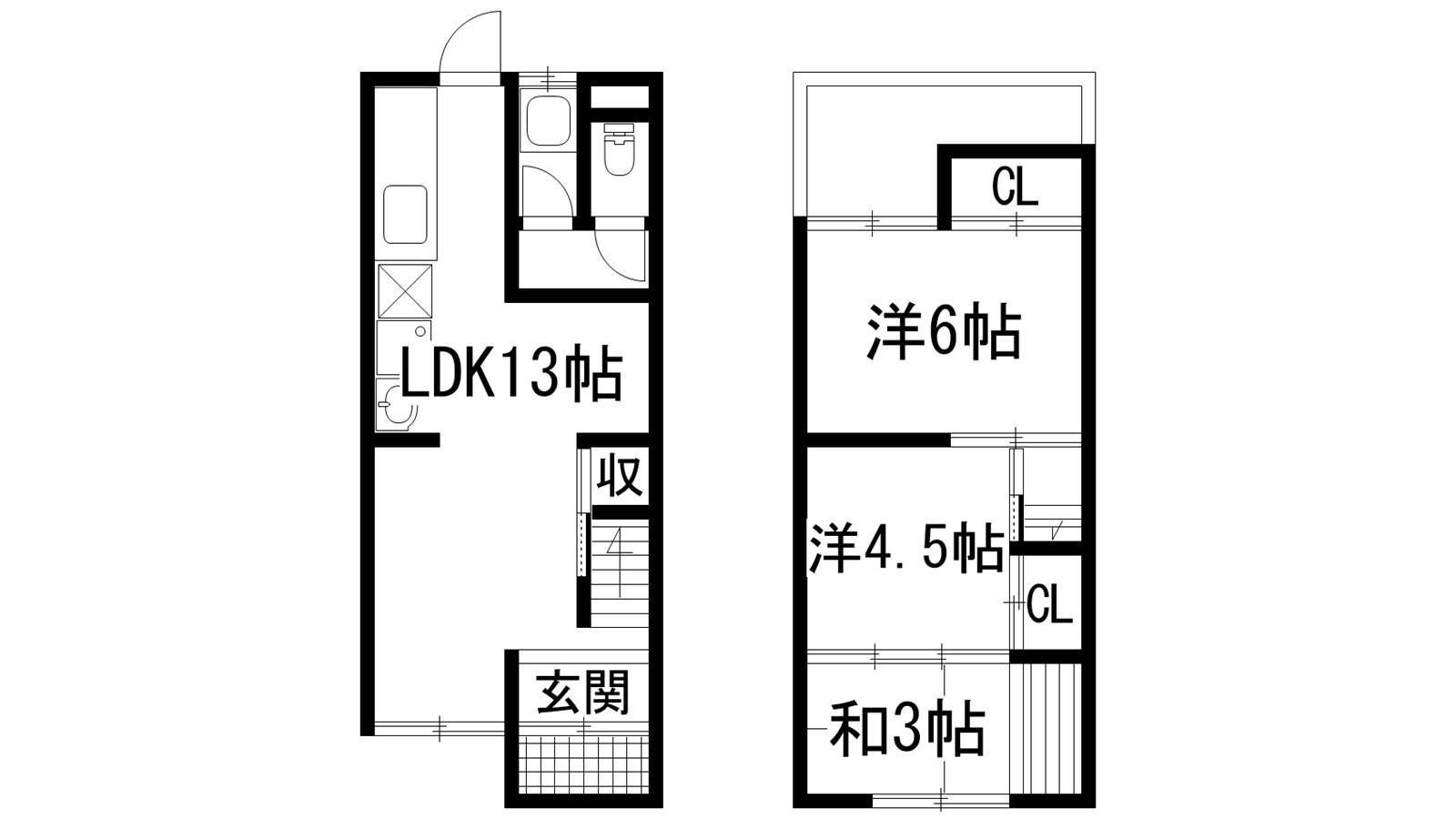 豊島北1丁目貸家の物件間取画像