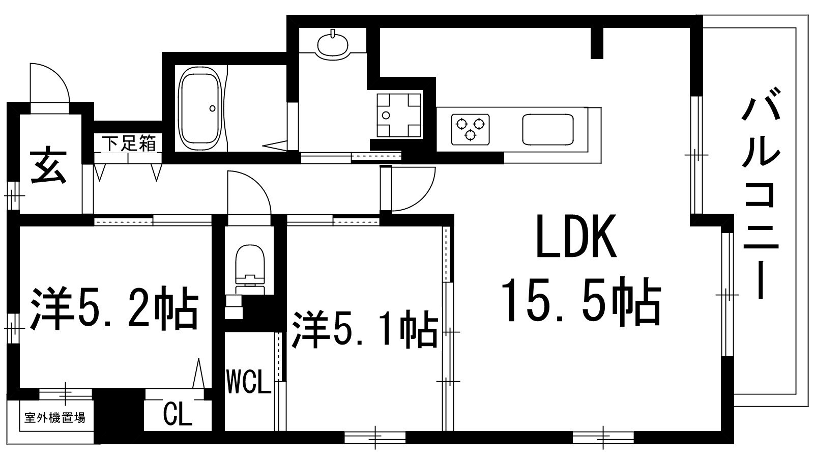 スプランディッド池田呉服町の物件間取画像