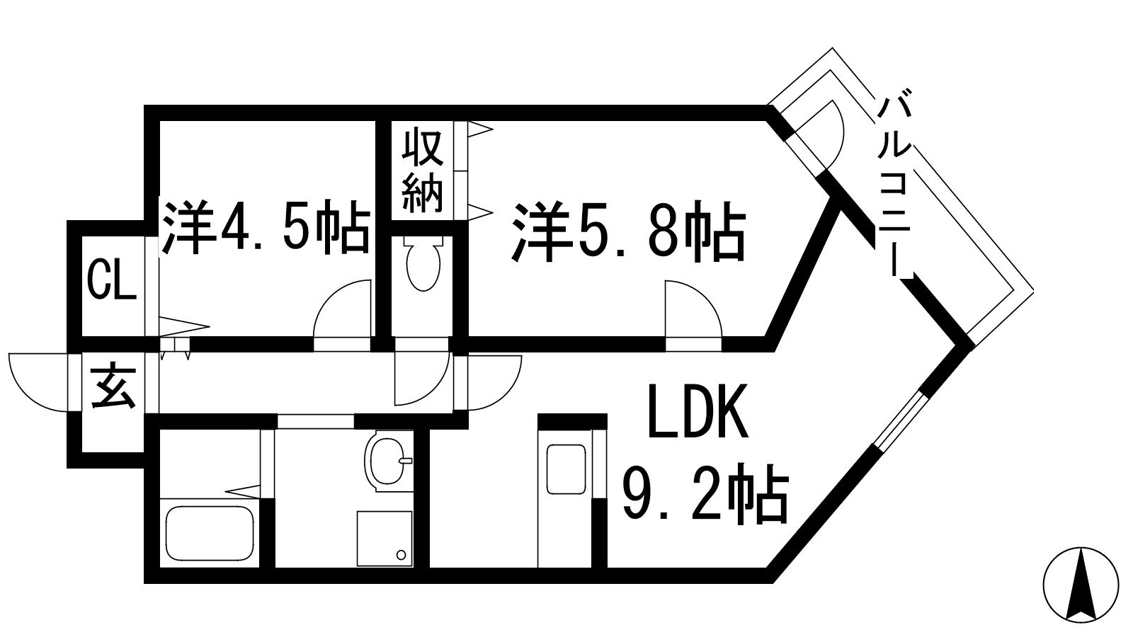 グロリオーサ門戸の物件間取画像