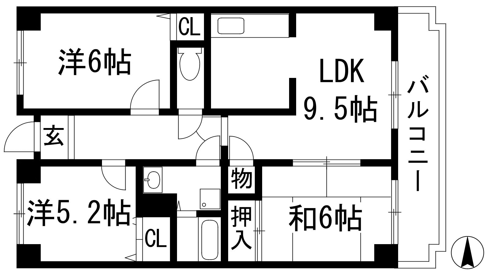 リジェール宝塚の物件間取画像