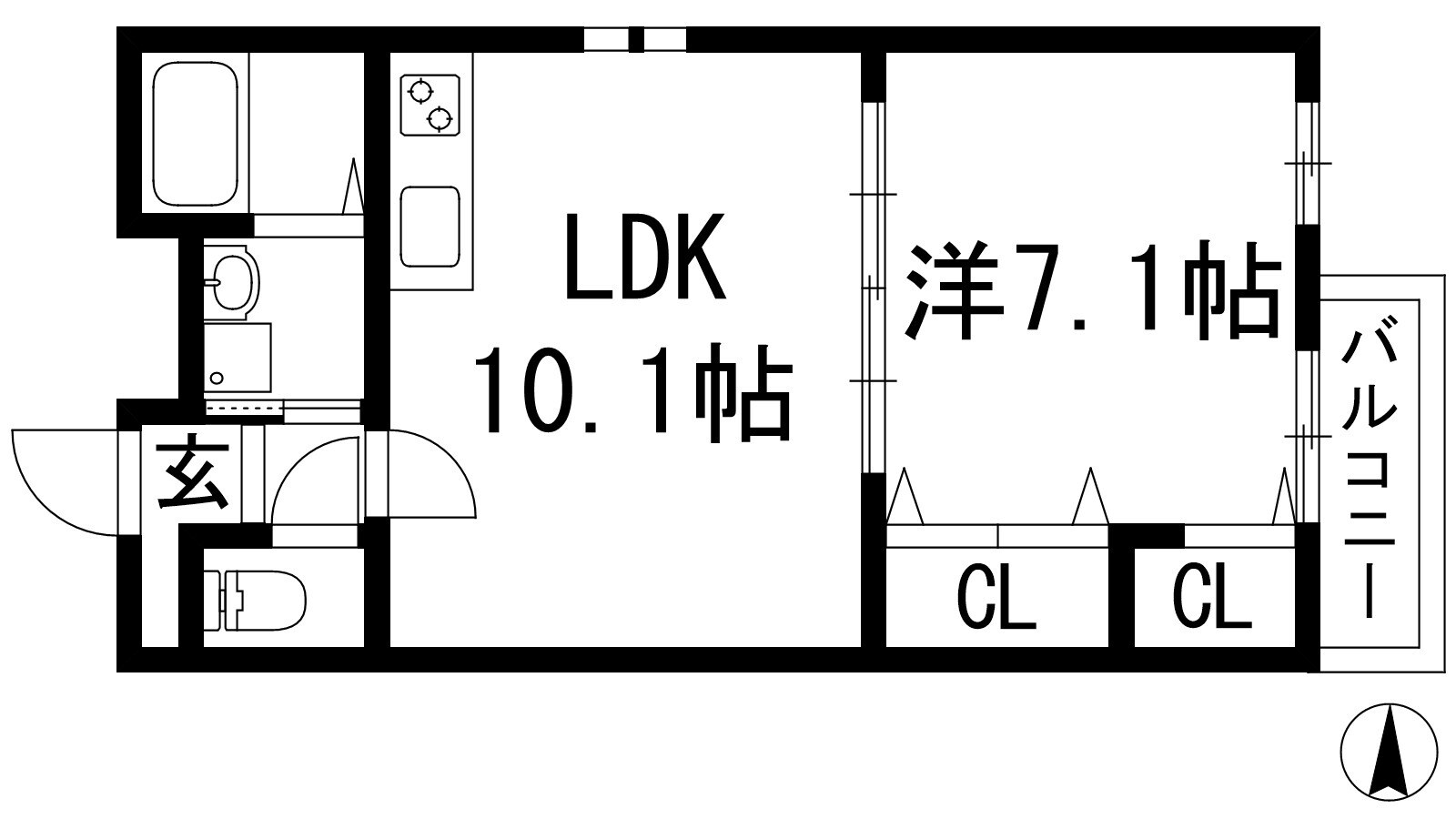 フジパレス池田石橋3番館の物件間取画像