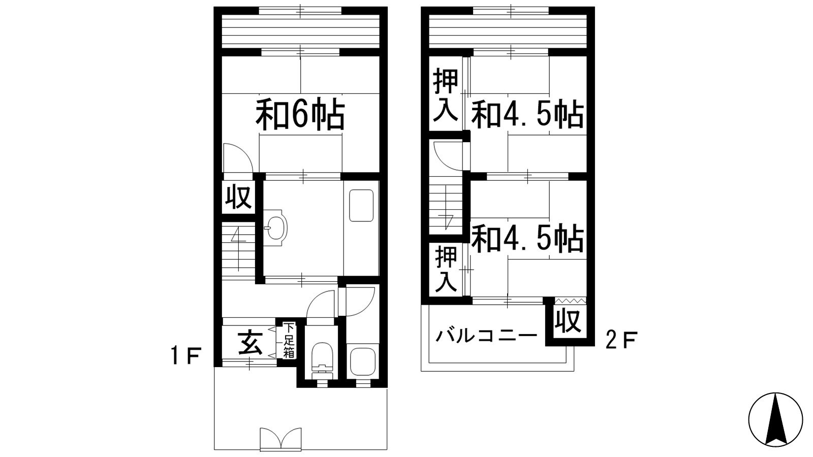 絹延町テラスハウス（6戸1）の物件間取画像