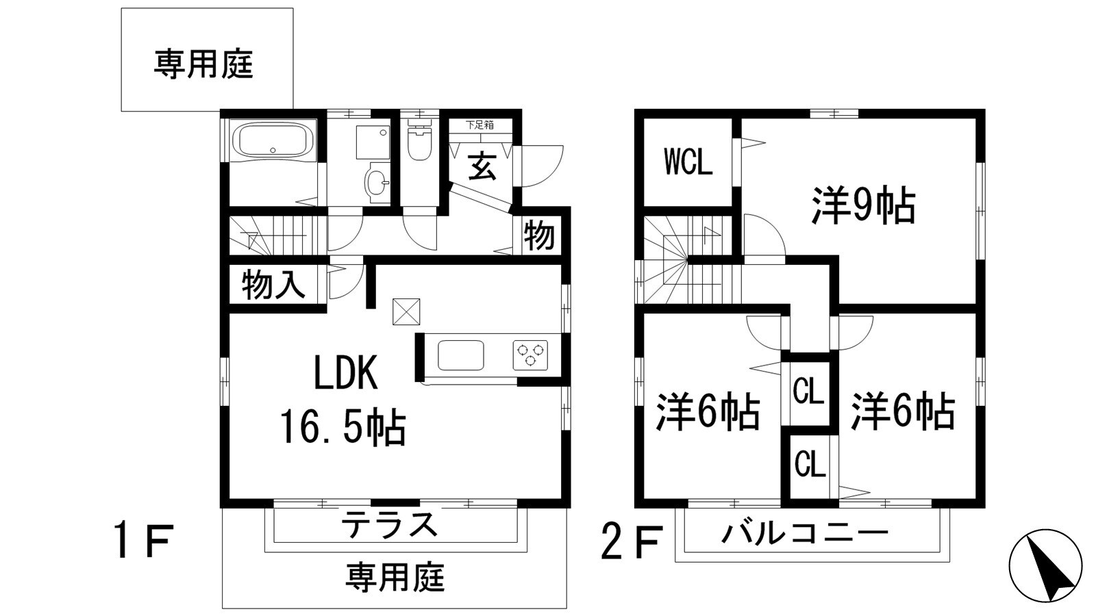 ウィルコート旭丘A棟の物件間取画像