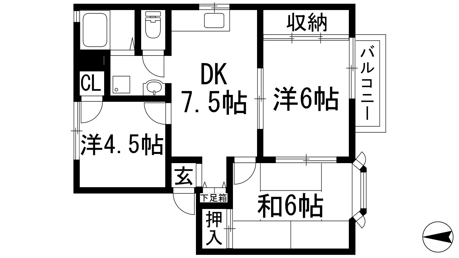 グレースＢ棟の物件間取画像