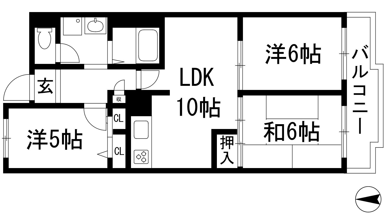 サンハイツ宝塚五月台A棟の物件間取画像