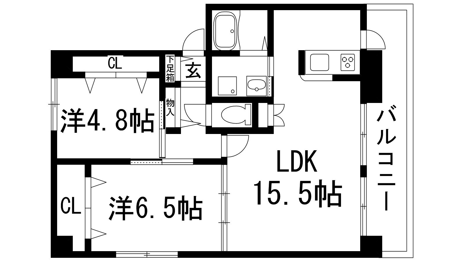 サンオーク荒牧の物件間取画像