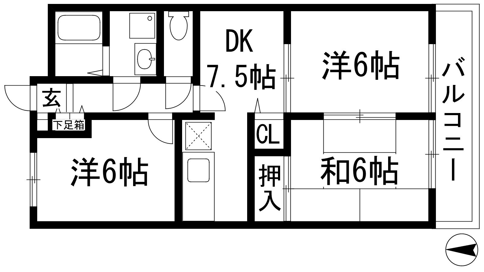 ハーモニーマンションDの物件間取画像