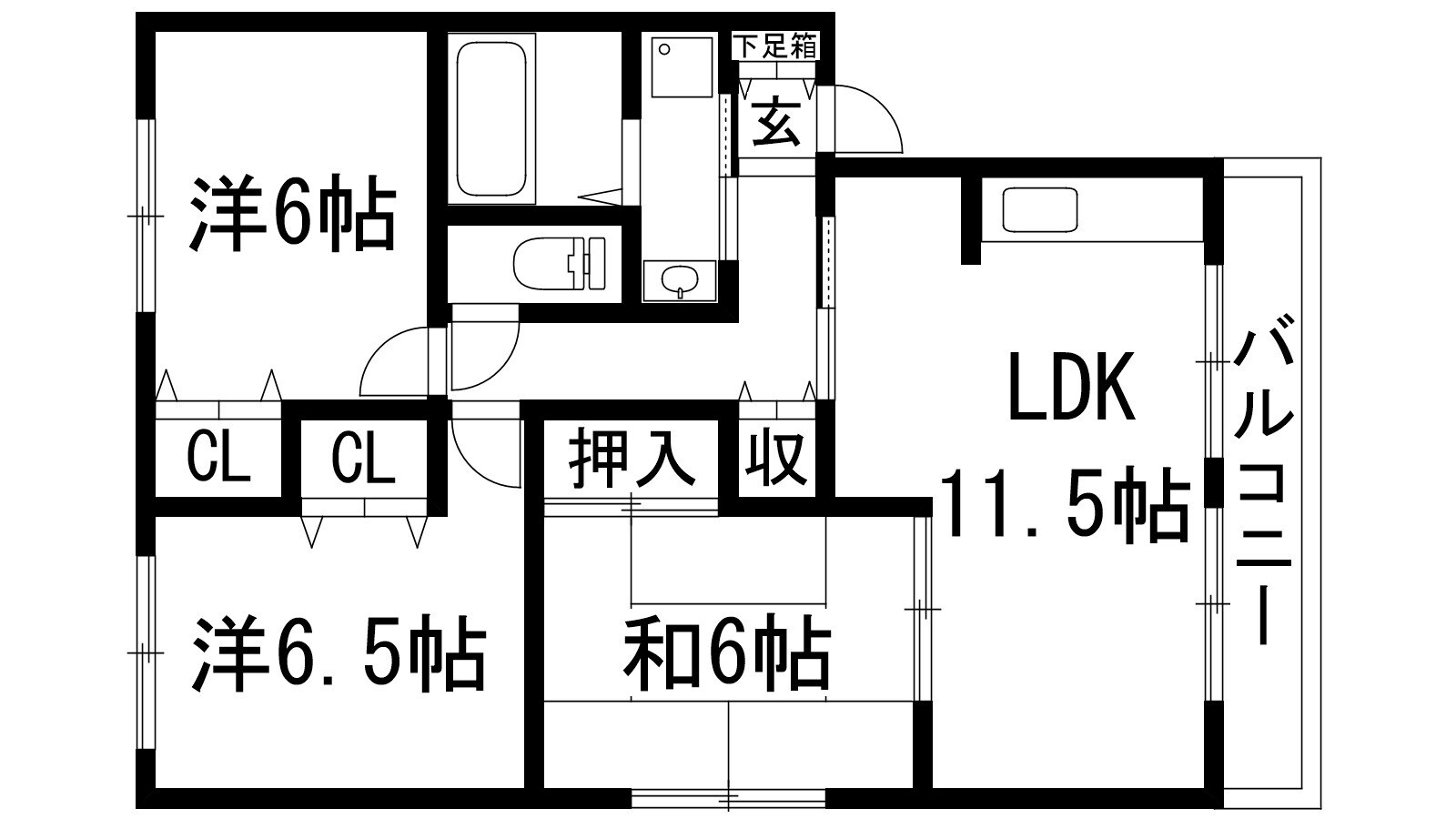 グリーンフォーレスト伊丹A棟の物件間取画像