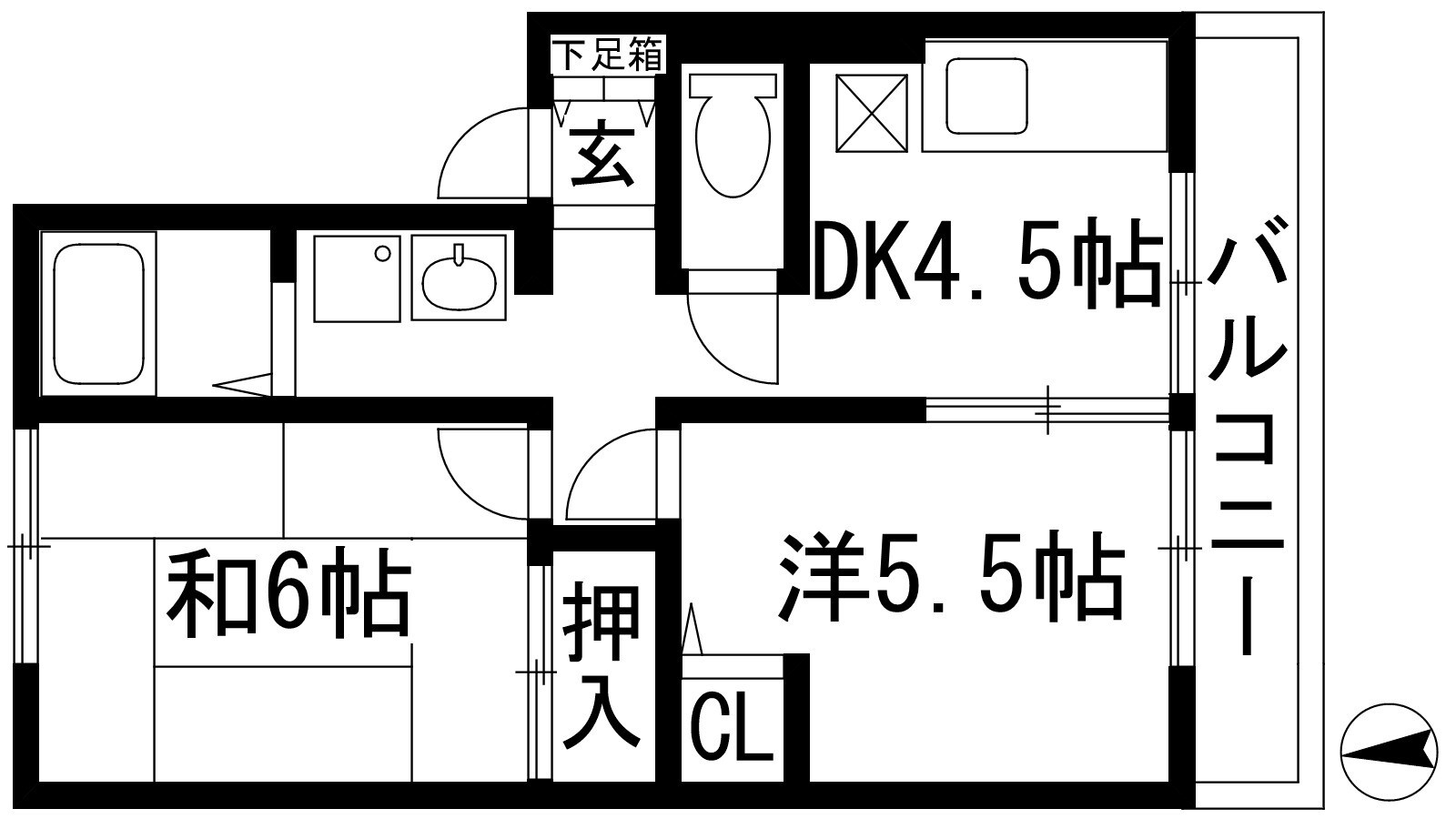 ハイツＫ２の物件間取画像