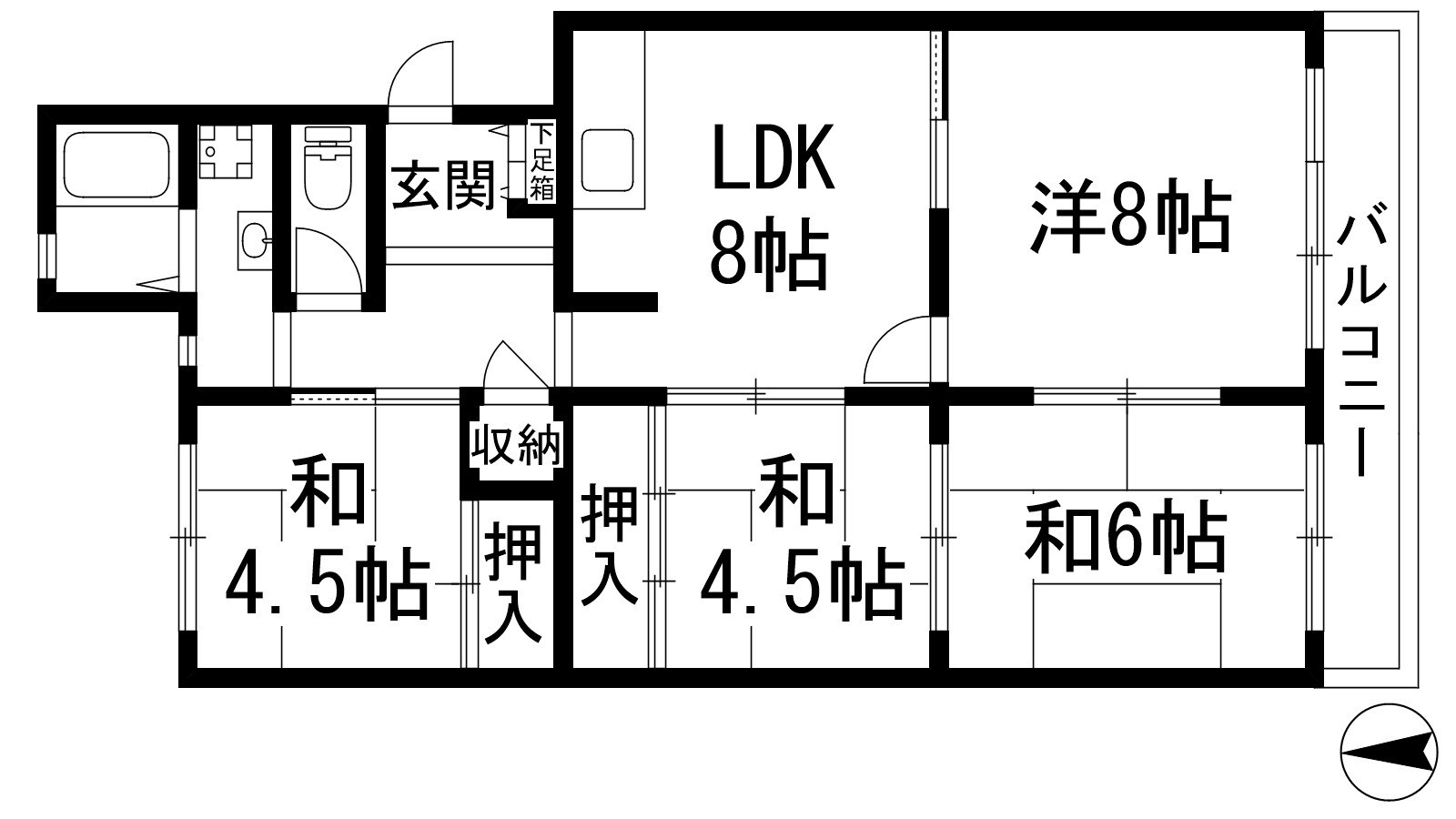 光明住宅3号棟の物件間取画像