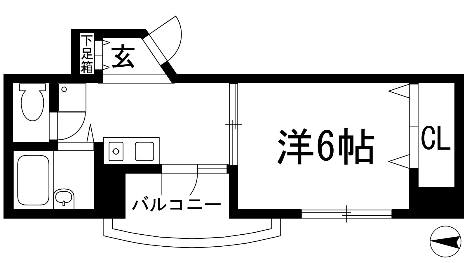 光陽川西マンションの物件間取画像