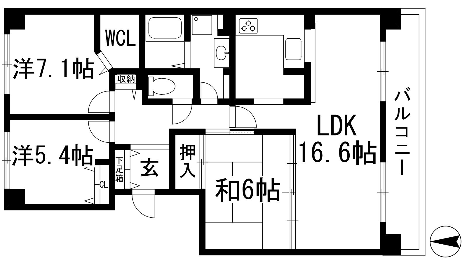 東急ドエル・アルス川西けやき坂の物件間取画像