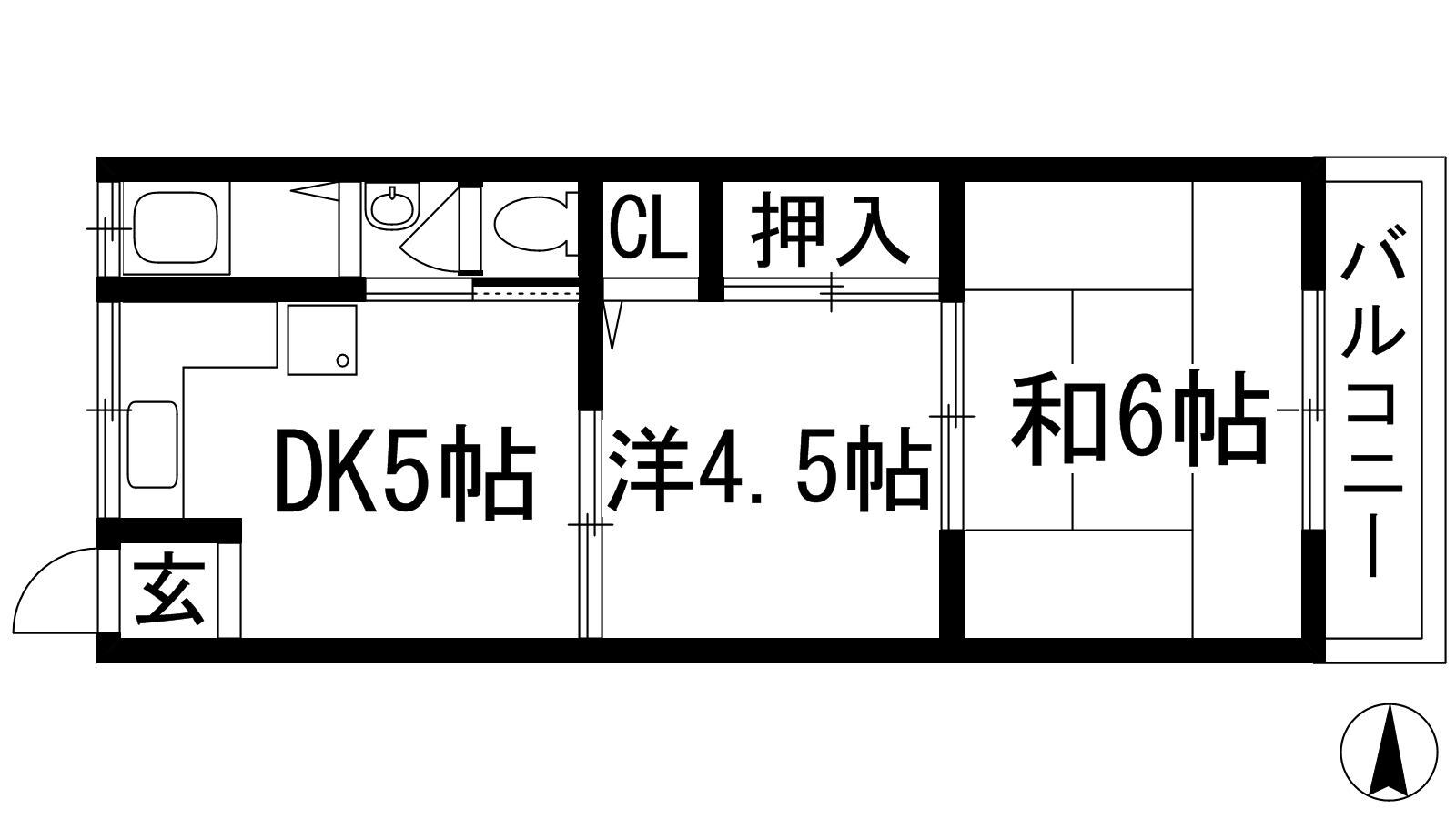 第2小田マンションの物件間取画像