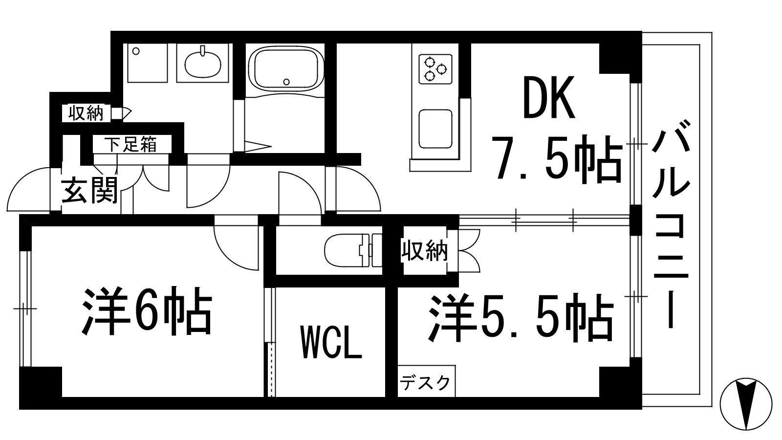 ハイタウン御殿山東の物件間取画像